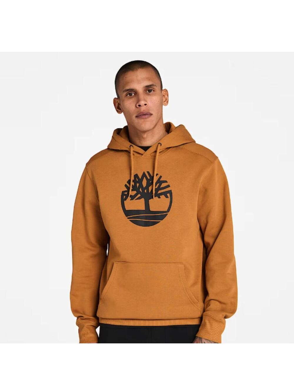 Timberland Hoodie Mens S Wheat Tan Pullover Cotton Gorpcore